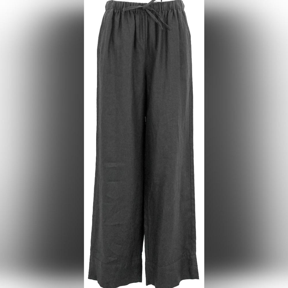 Black Nwt L Alex Mill Wide-Leg Linen Pants